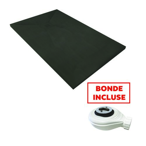 Receveur de douche résine de synthèse Nola Noir 70x160